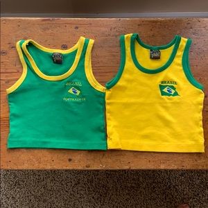 Lot of 2 size 6-12 month baby tanks from Brazil